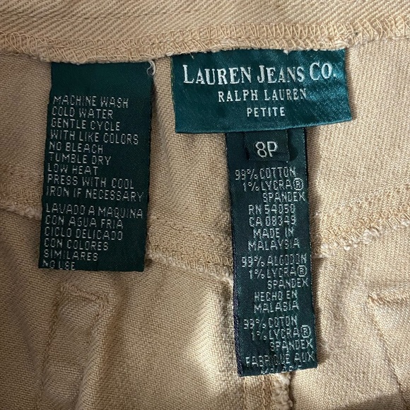 LAUREN JEANS CO RALPH LAUREN GREEN LABEL PETITE MID RISE CAPRI PANTS 8P - Picture 10 of 10